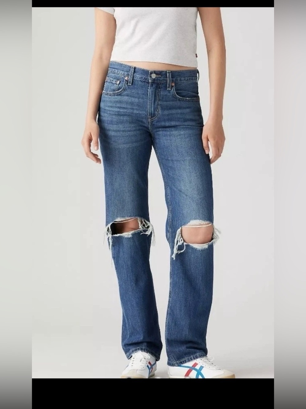 Levi’s Low Pro Straight Distressed Jeans , size 29